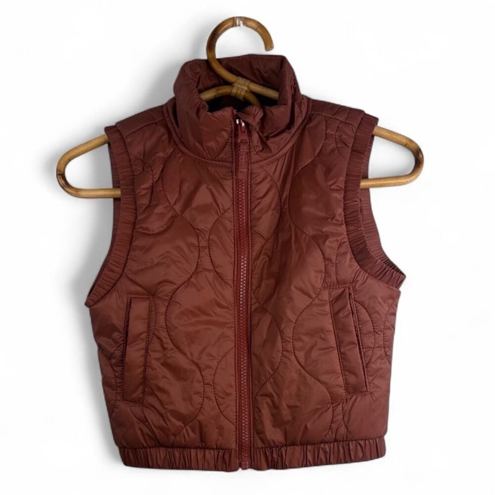 Old Navy Quilted Kids Girls Vest - Brown/Rust size XS